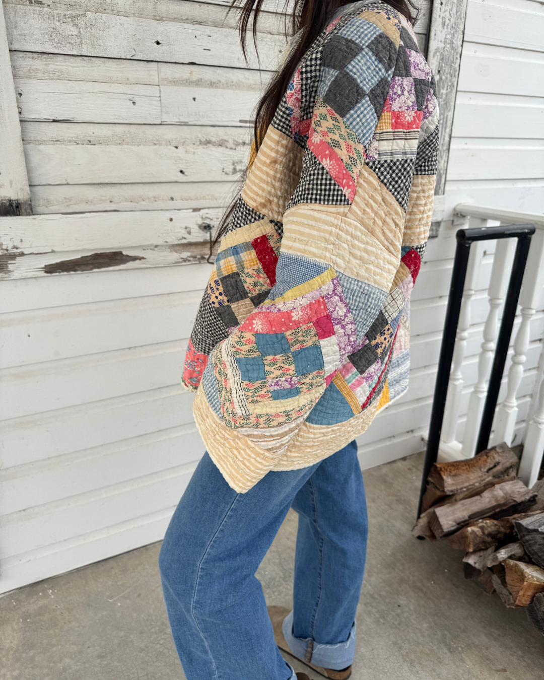 Yellow Patchwork Quilt Jacket