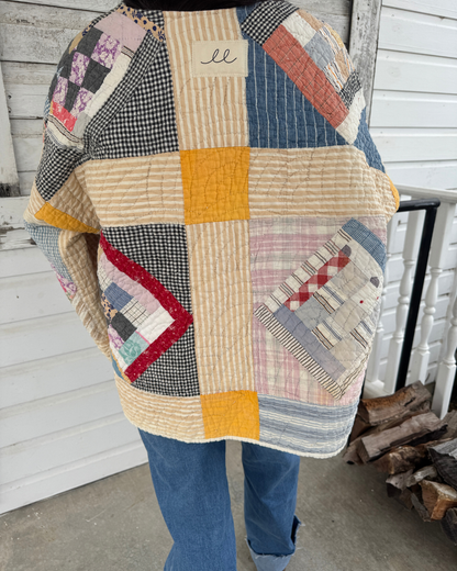 Yellow Patchwork Quilt Jacket