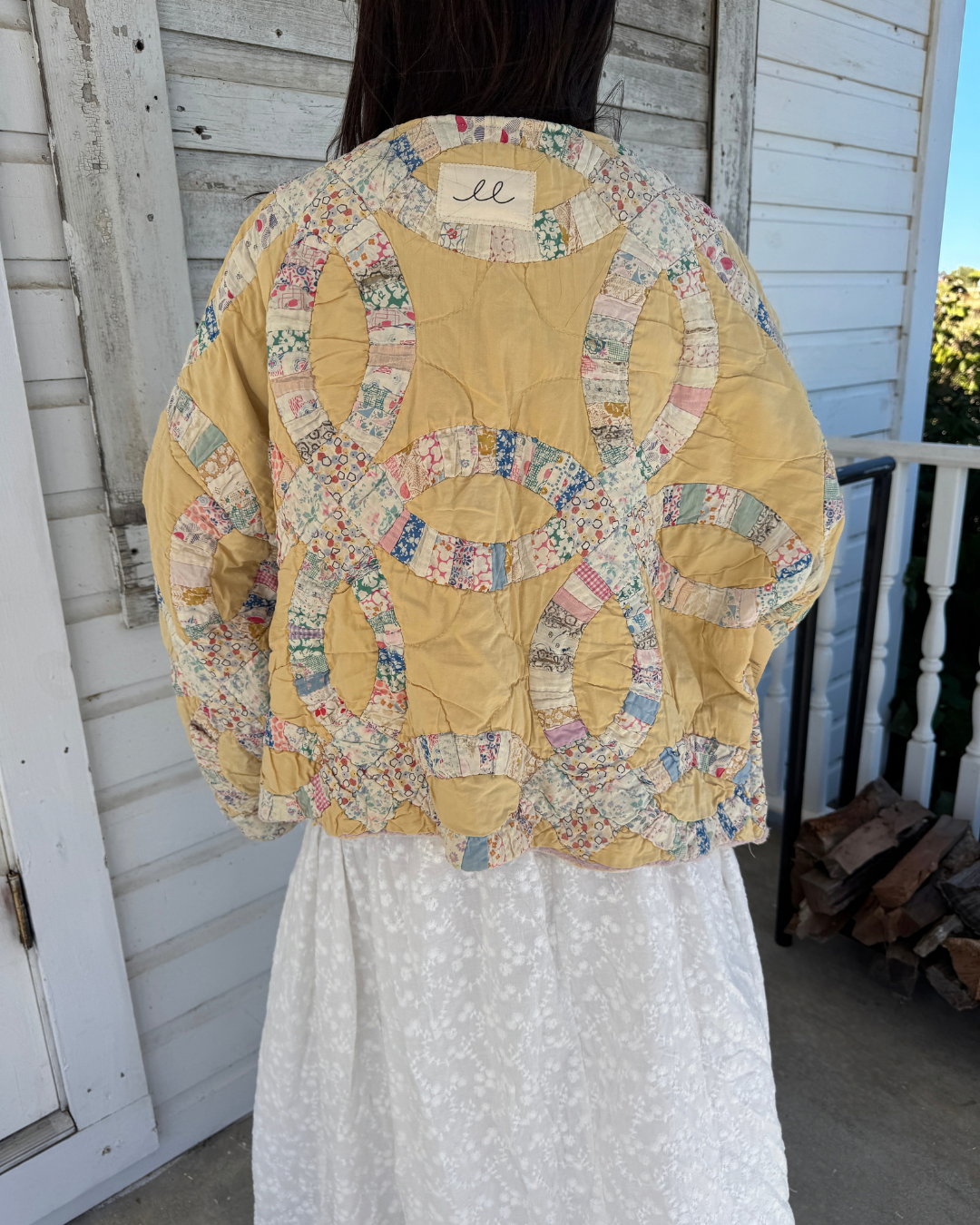 Yellow Wedding Ring Quilt Jacket