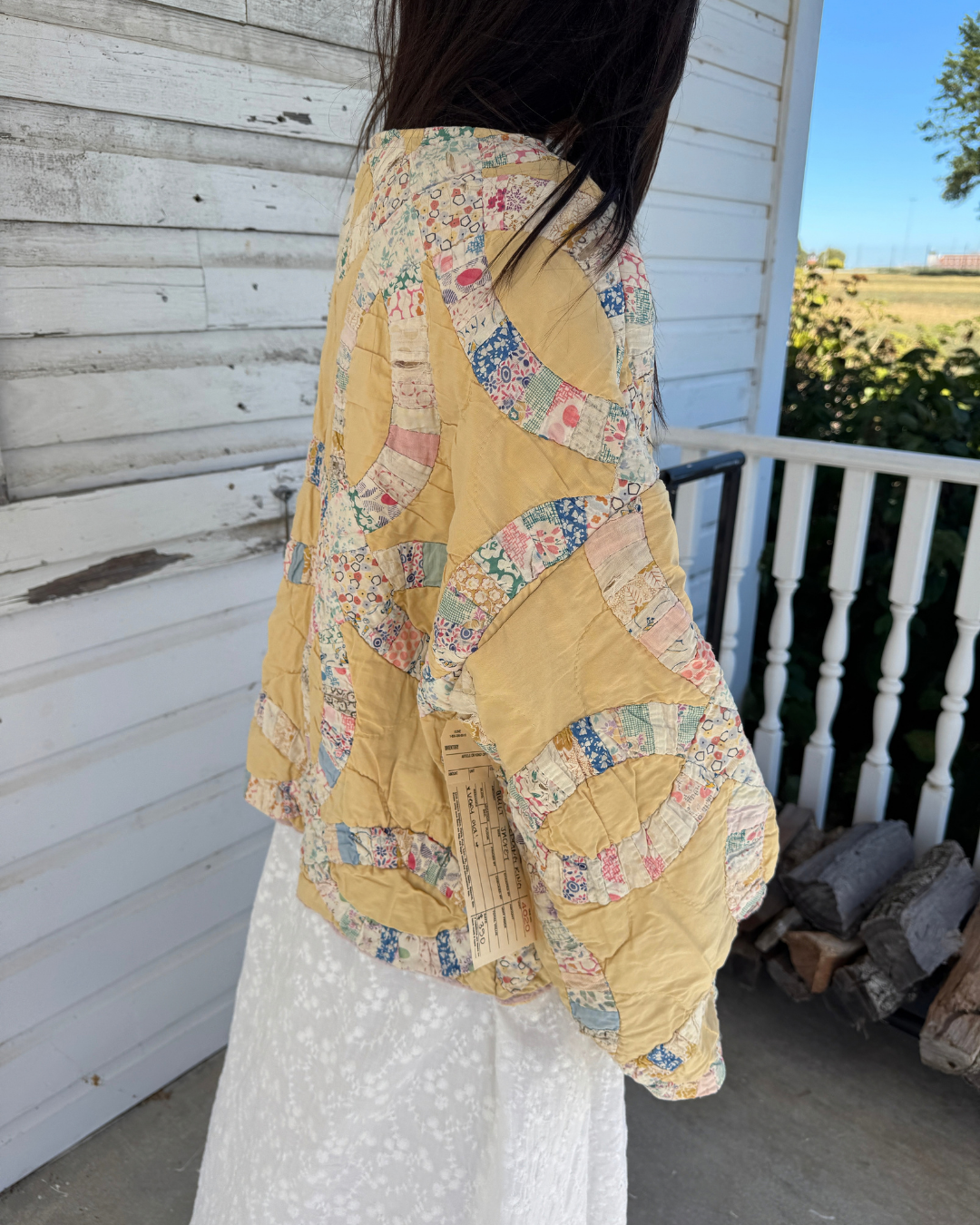 Yellow Wedding Ring Quilt Jacket