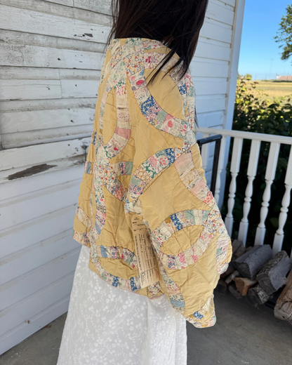 Yellow Wedding Ring Quilt Jacket